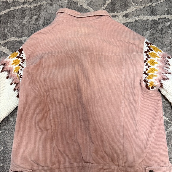POL Pink Corduroy Jacket with Knit Sleeves - Picture 4 of 9
